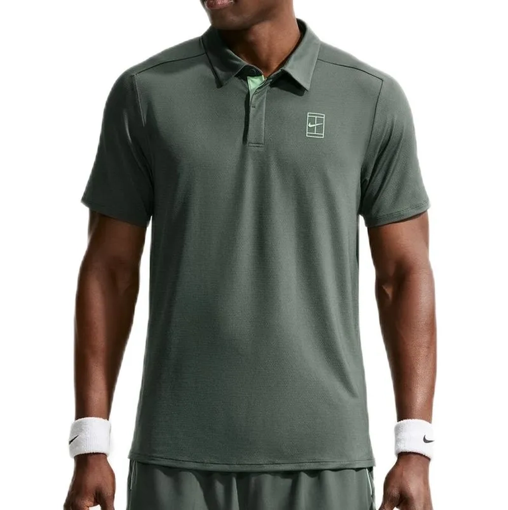 Теннисное поло Nike Court Advantage Dri-Fit Tennis - camo green/cucumber calm