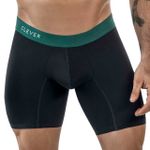Мужские трусы боксеры черные удлиненные Clever Moda AUDAZ LONG BOXER 186811