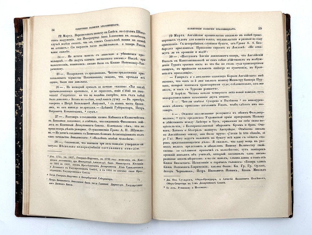 Памятные записки А.В. Храповицкого, статс-секретаря императрицы Екатерины Второй.М. 1862 г.