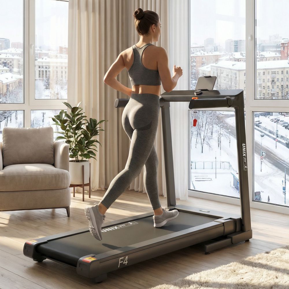 Беговая дорожка UNIX Fit Hi-tech F4 космический серый