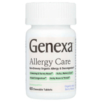 Genexa, Allergy Care, органическое противоаллергическое средство без сонливости, органические ягоды асаи, 60 жевательных таблеток