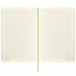 Блокнот в клетку с резинкой А5 (148x218 мм), 80 л., под кожу салатовый BRAUBERG "Metropolis Ultra", 111020