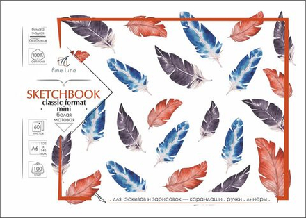 Блокнот-скетчбук SKETCHBOOK MINI формат А6 60 листов на металлическом гребне