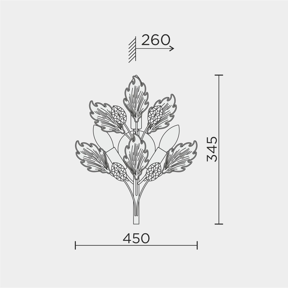 Настенный светильник Modelux ML.6869.450 GD