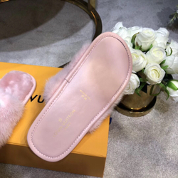 Louis Vuitton Fur Slide