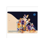 Тетрадь 40 л клетка BRAUBERG обложка SoftTouch, фольга, бежевая бум. 70 г/м2, Совы 403780