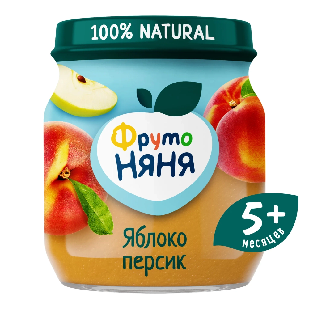 Фрутоняня пюре фрук Ябл-персик 100г с 5 месяцев