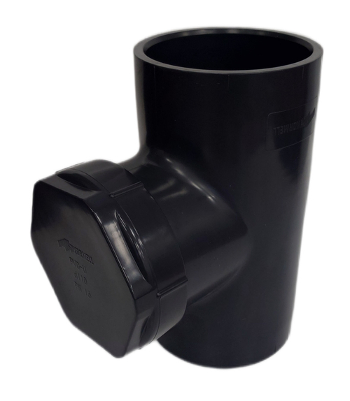 Ревизия ПВХ (НПВХ) с резьбовой крышкой и уплотнительным кольцом под клей (Ру16), Китай