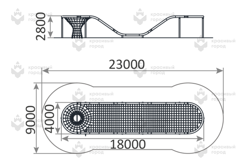 Канатная конструкция Каньон тип-2