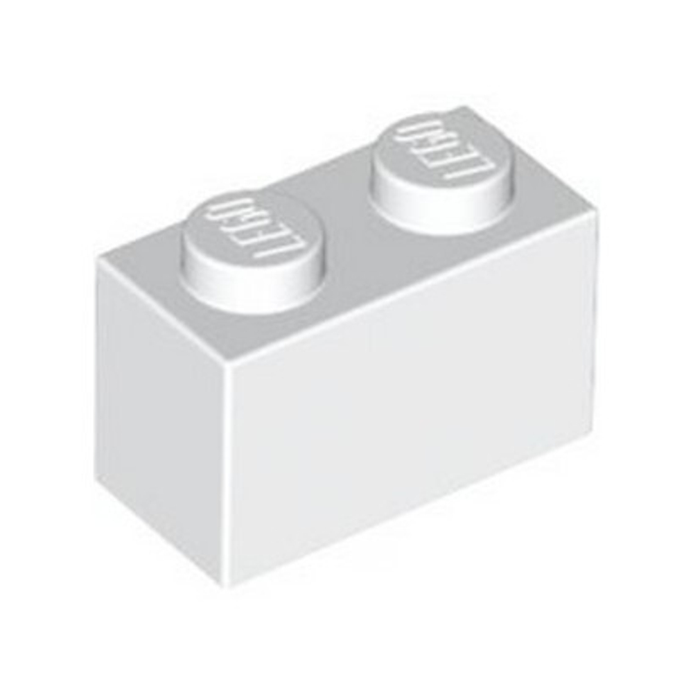 Lego 50шт Кирпич 1x2 (белый) 3004 / 300401 / 4613964
