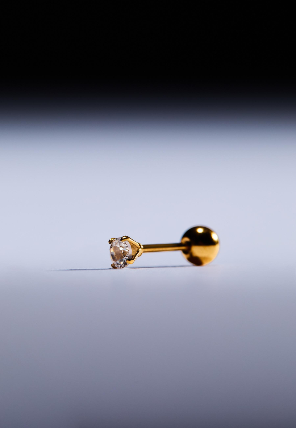 STRADIVARIUS Набор из 4 водонепроницаемых сережек для пирсинга, желтый