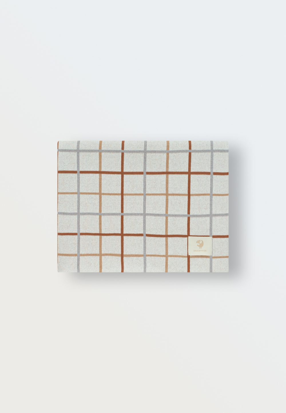 8065-332 Плед вязаный (клетка)