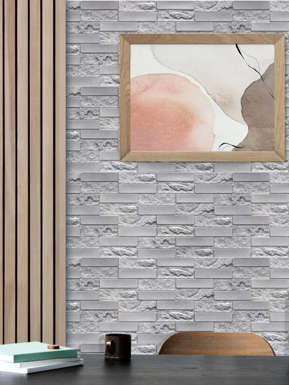 Декоративная стеновая панель ПВХ Кирпич облицовочный бетонный 977х490 мм