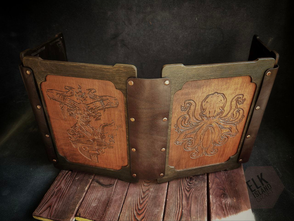 Ширма Кожаные Петли - (4 створки)