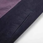 Рубашка Ymkashix Velvet Color block Zip Графитовая/Изумрудная/Пурпурная