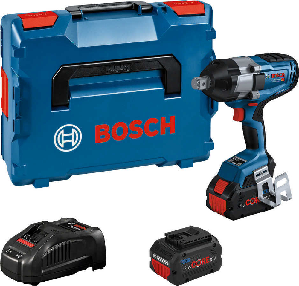 Аккумуляторный ударный гайковёрт GDS 18V-1050 H 2x5 А·ч GAL1880 L-Boxx BOSCH 06019J8522
