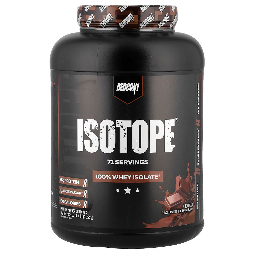Redcon1, Isotope®, 100% изолят сыворотки, шоколад, 2222 г (4,9 фунта)