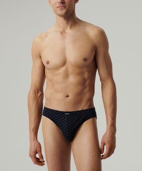 Мужские трусы (3шт) слипы спорт Atlantic 3MP-198, хлопок, темно-синий + голубой + темно-голубой