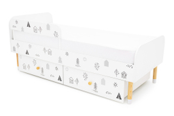 Детская кровать Бельмарко Stumpa Классика Домики ч б