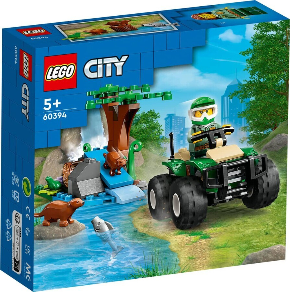 Конструктор LEGO City 60394 Среда обитания Квадроцикл и выдры