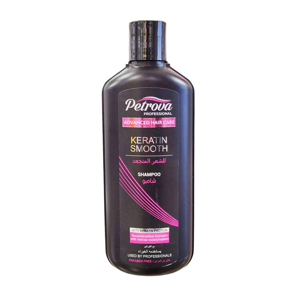 Шампунь для поврежденных волос "Кератиновая гладкость" Petrova Professional, 400 мл.