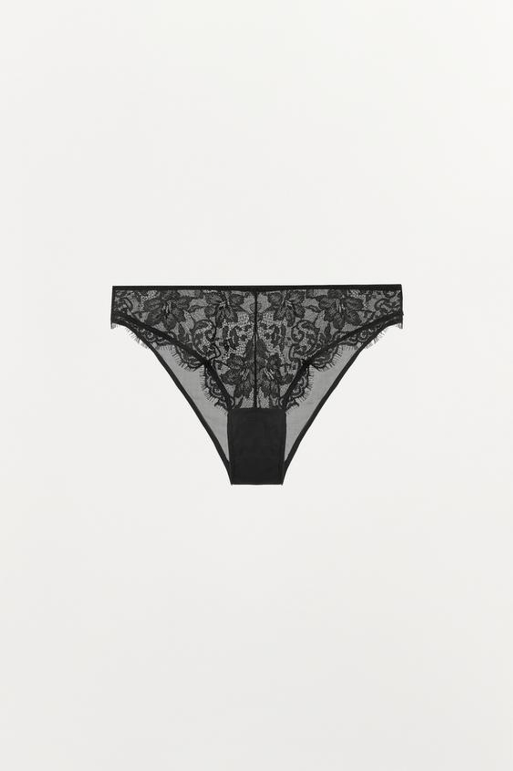 ZARA КРУЖЕВНЫЕ ТРУСЫ, ЧЕРНЫЙ