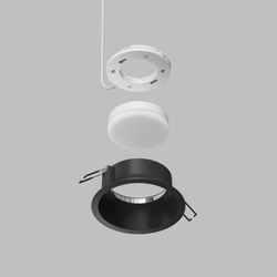 DK2155-BK Встраиваемый светильник INER, до 15 Вт LED, GX53, IP20, алюминий, чёрный
