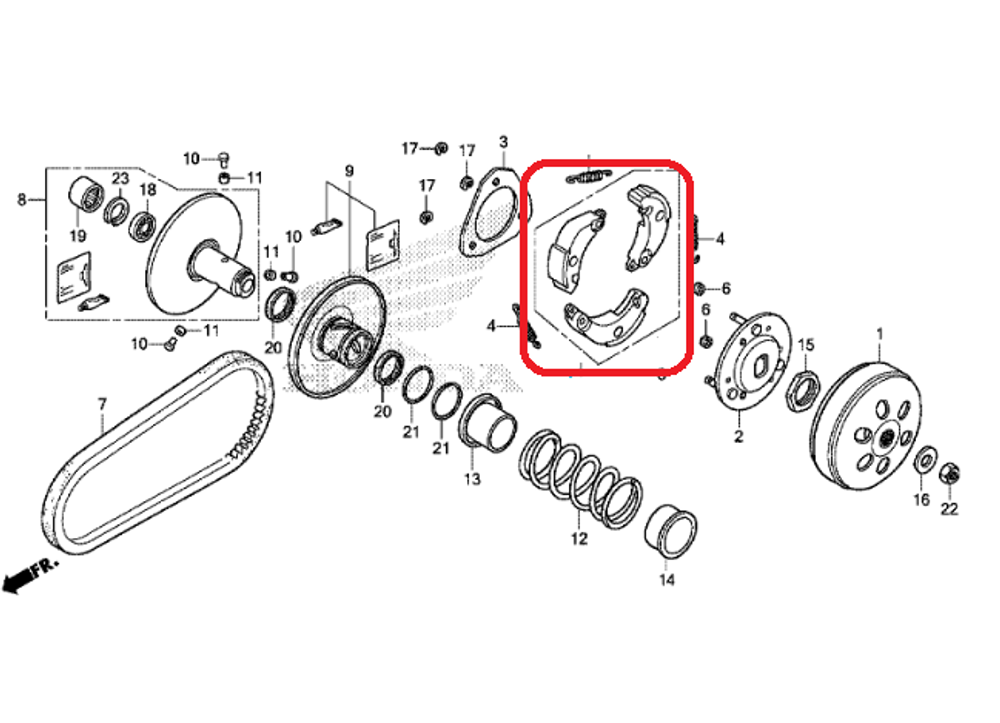 22535-K35-V00. WEIGHT SET, CLUTCH