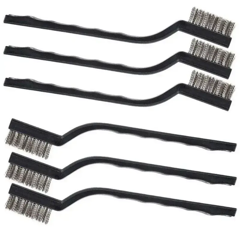 OZ-SUNBA-6 шт. Мини-щетка для удаления ржавчины из нержавеющей стали, щетки для полировки металла, латунная проволока, стальная проволока, нейлоновая щетка, инструмент для удаления ржавчины