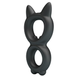 Черное двойное эрекционное кольцо Toran (Цвет: черный)