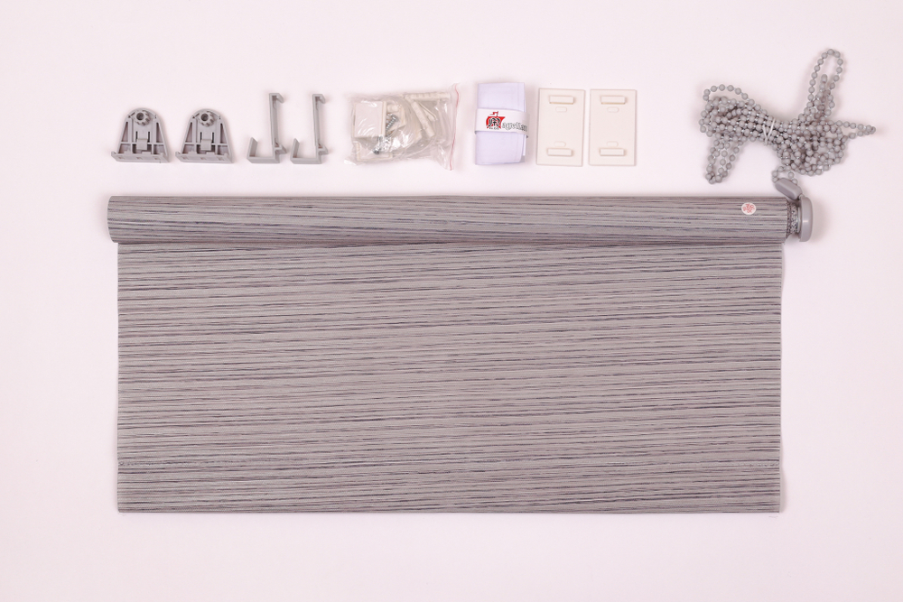 Ролет штора ЗЕБРАНО серый