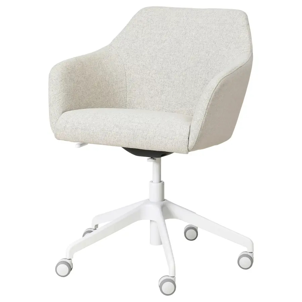 Офисный стул -  IKEA TOSSBERG/LÅNGFJÄLL/LANGFJALL, 67x67x45(57)см, бежевый/белый ТОССБЕРГ/ЛОНГФЬЕЛЛЬ ИКЕА