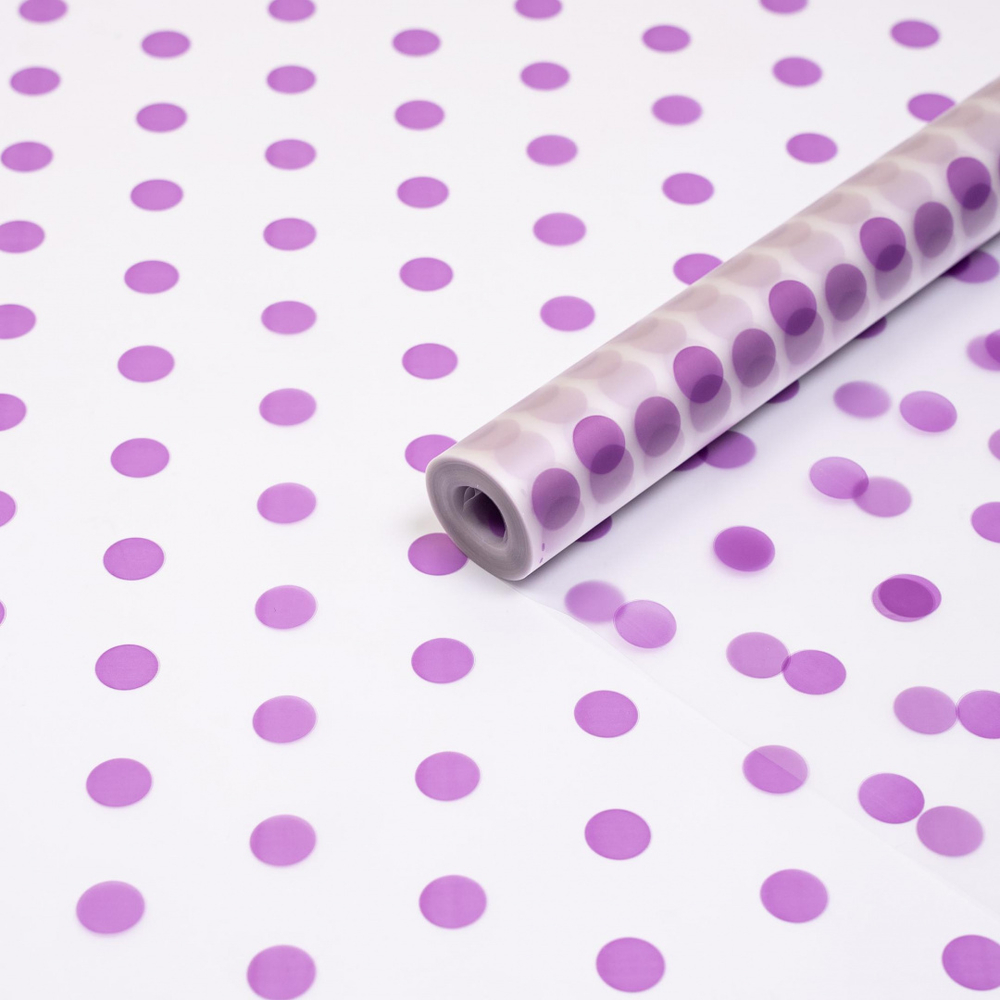 Пленка матовая "Горошек" 60см*200гр
