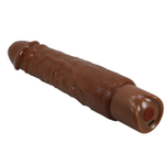 Коричневый реалистичный вибратор Rufus - 23,8 см. (Цвет: коричневый)