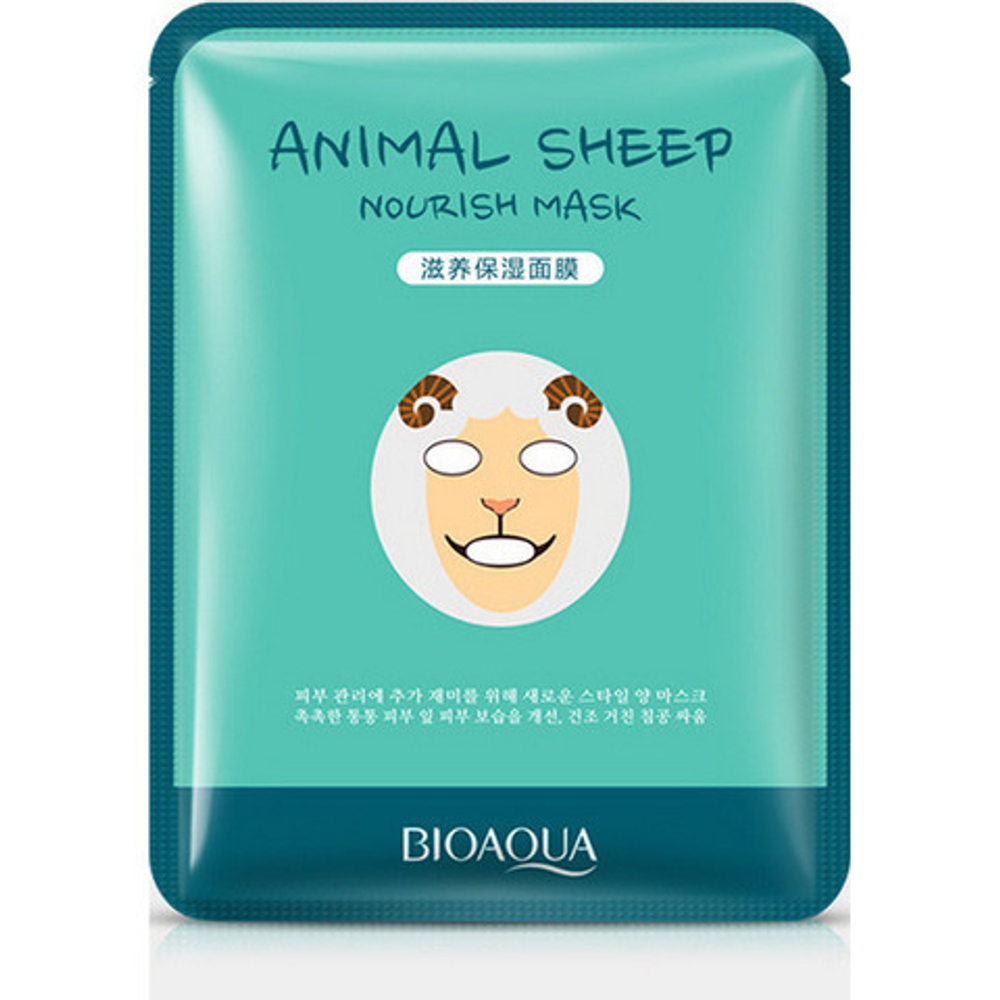 Маска для лица BioAqua Animal Face Sheep тканевая, 30 г