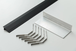 Алюминиевый порог для пола НЕПЛИНТУС UL25X6-03 Черный 25х6х2000 мм