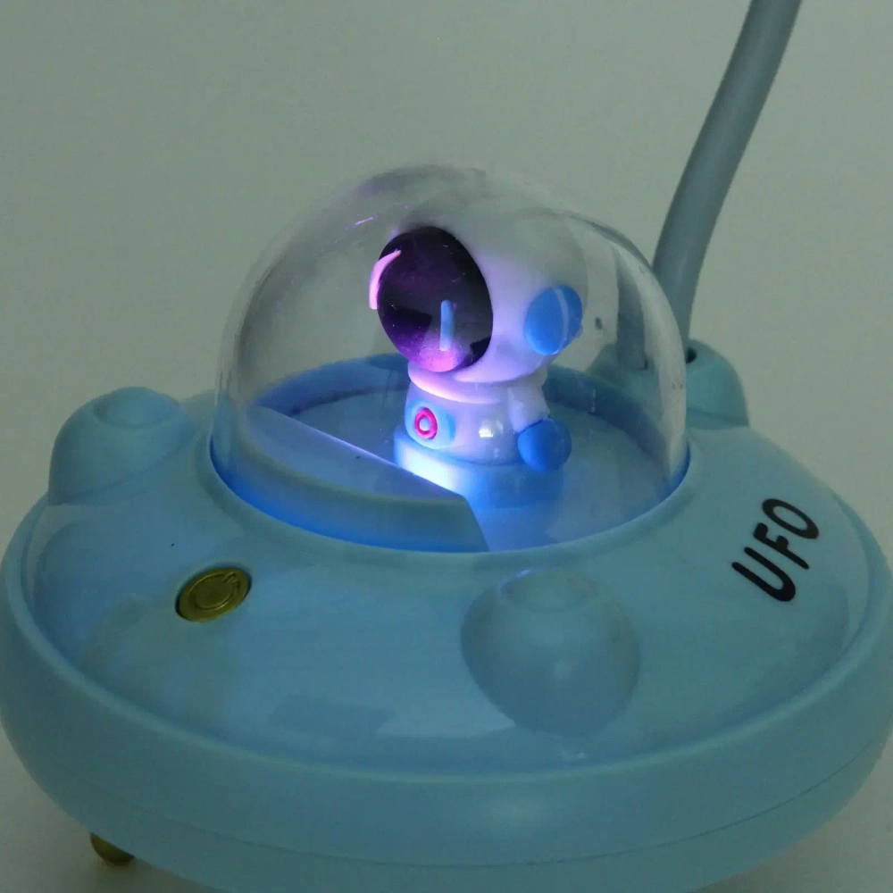Настольная лампа «Sweet - Полёт в космос» LED 10,8*10,8*21,5 см, USB 3.7v 3w, Голубой
