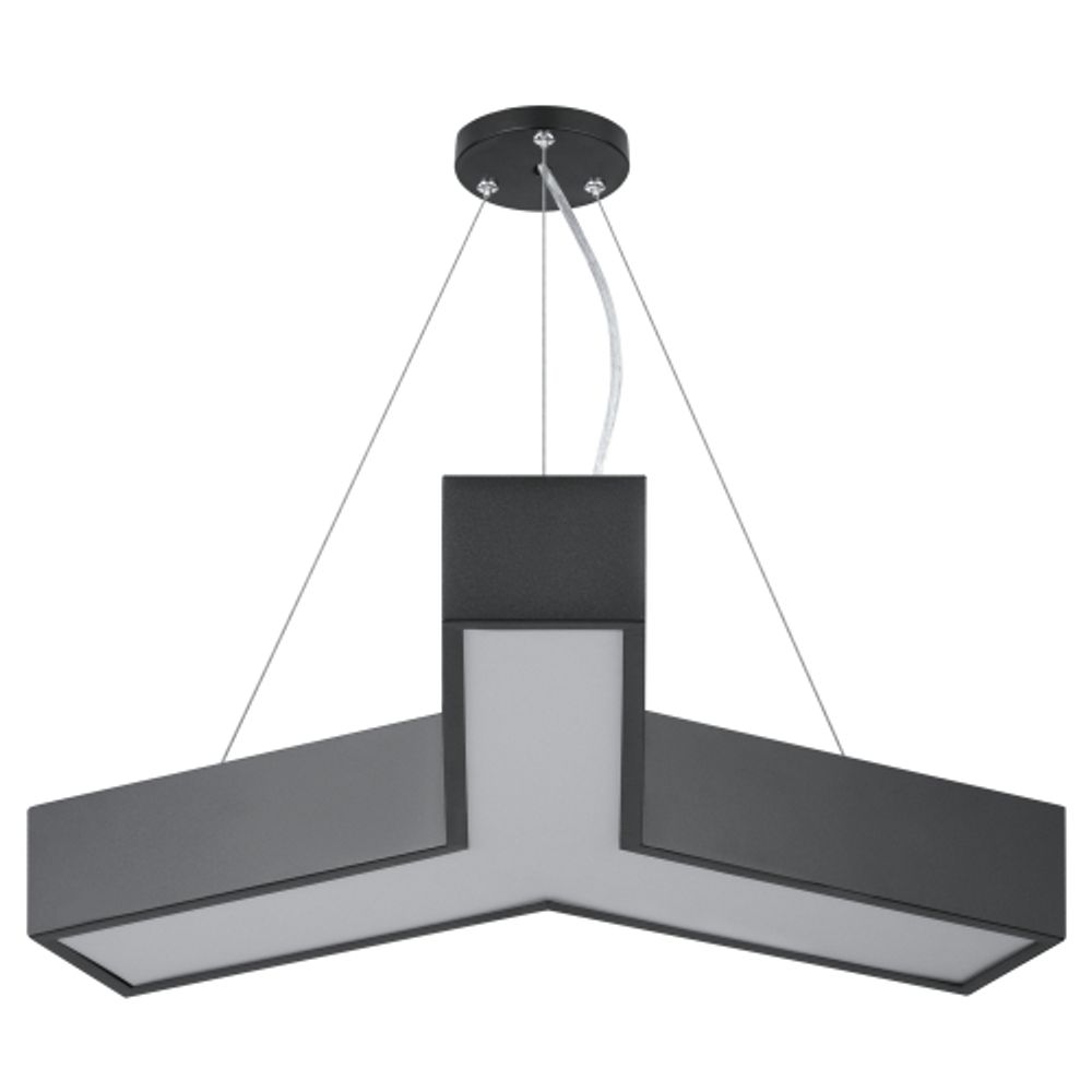 Светильник LED ЭРА Geometria SPO-141-B-40K-028 Igrek 28Вт 4000K 1900Лм IP40 600*80 черный подвесной драйвер внутри