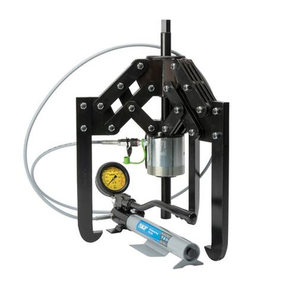 Hydraulically-assisted heavy duty jaw puller with Hydraulic pump with large oil container TMHP 50/140