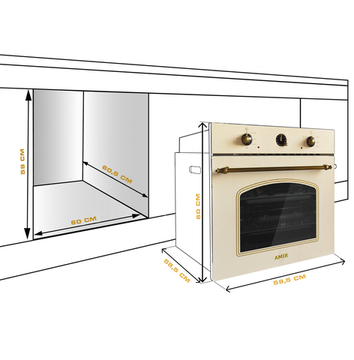 Электрический духовой шкаф Amir BE6 A RSTK