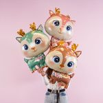 Шар (29''/74 см) Фигура, Олененок, Розовый, 1 шт.