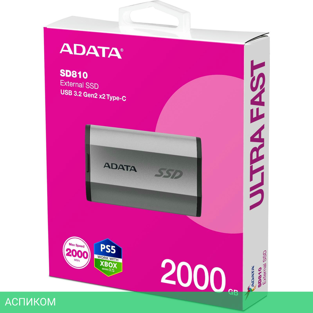 Внешний накопитель A-Data 2TB EXT SD810-2000G-CSG