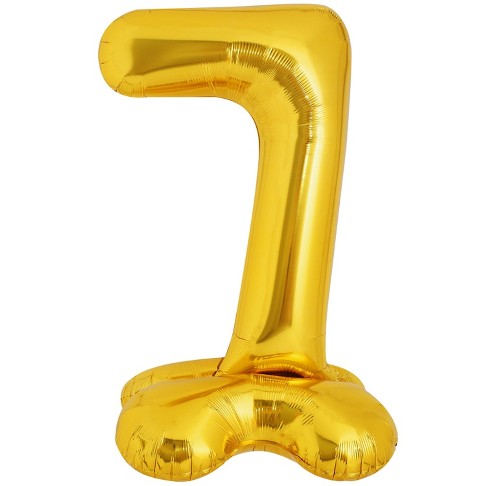 Шар фольгированный Цифра 7 127 см (Золотой)