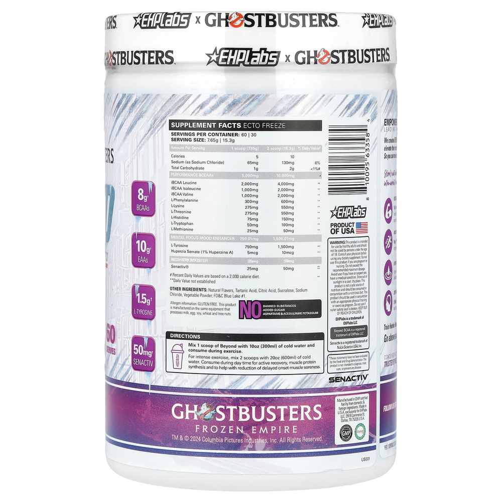 EHPlabs, Ghostbusters, Beyond, BCAA-EAA, Ecto Freeze, 459 г (16,2 унции)