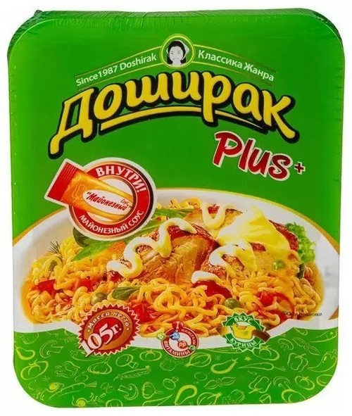 Лапша Доширак Plus куриная контейнер, 105 г