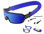 Спортивные очки с диоптриями OCEAN Chameleon Black / Revo Blue Polarized lenses