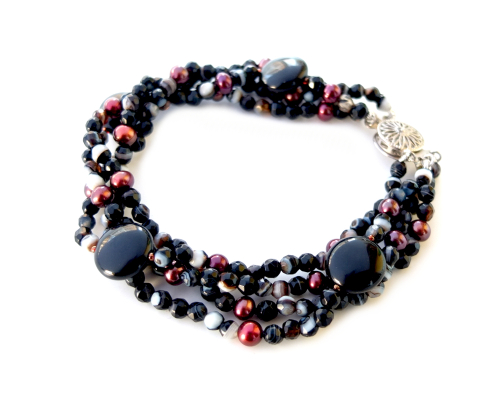 браслет из агата (б-1136)