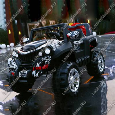 Детский электромобиль "Buggy - MalinaBay" чёрно-белый