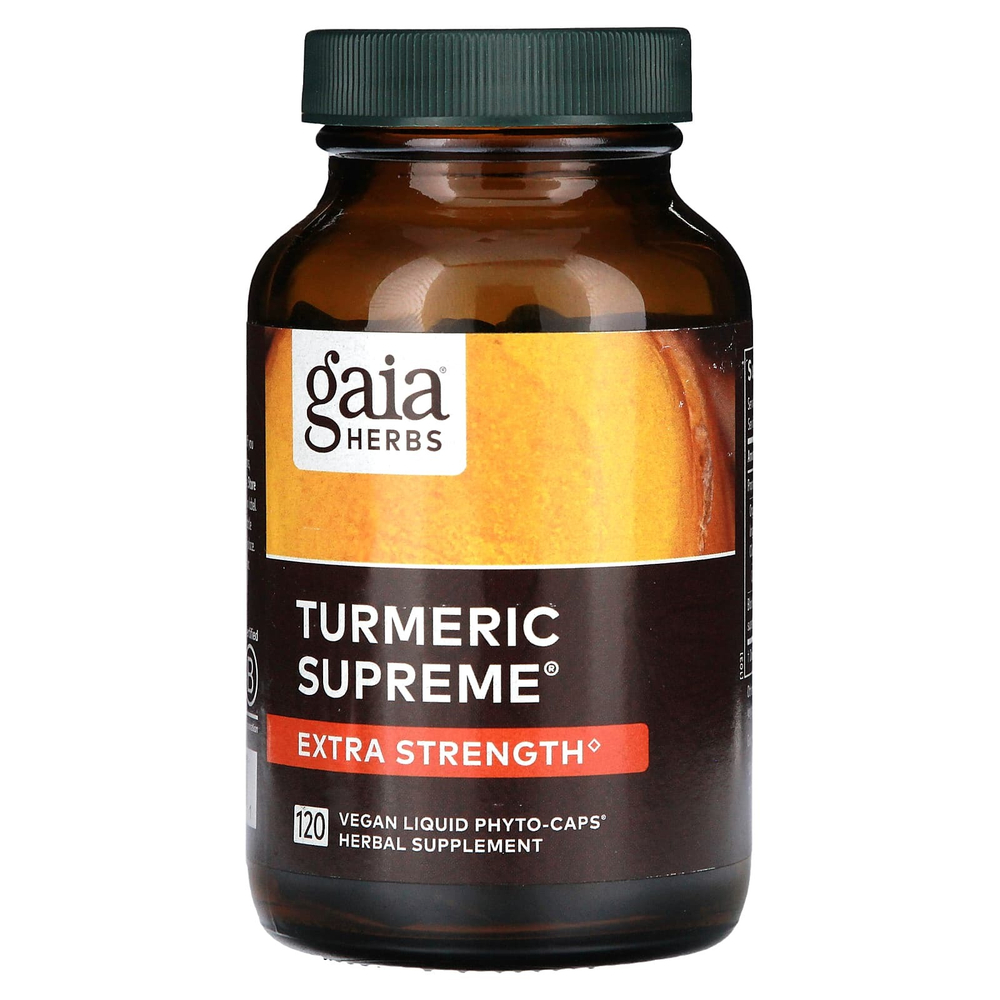 Gaia Herbs, куркума, 120 веганских капсул с фитокапсулами