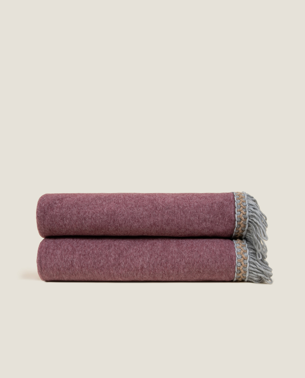 Плед 160х200 Frati Home Soft Bamboo Granata гранатовый с тесьмой Rousseau